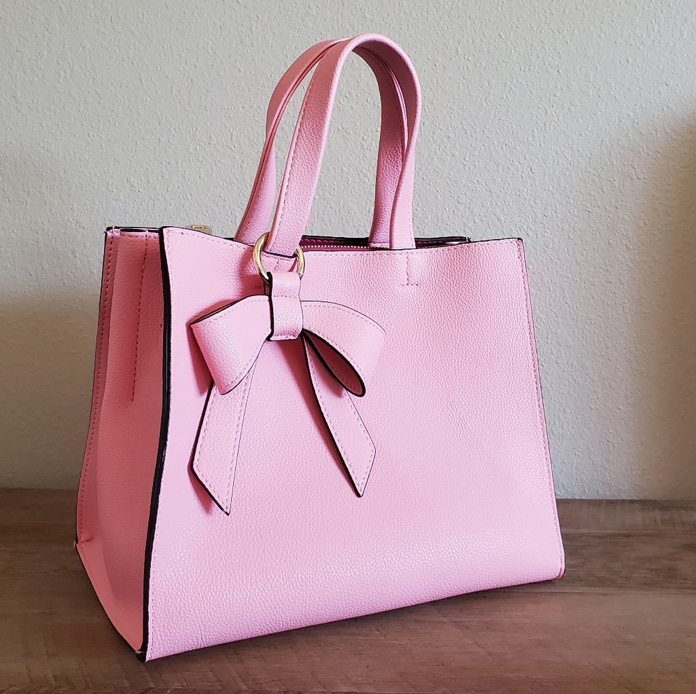 Therapy London Pink Bow top handle crossbody